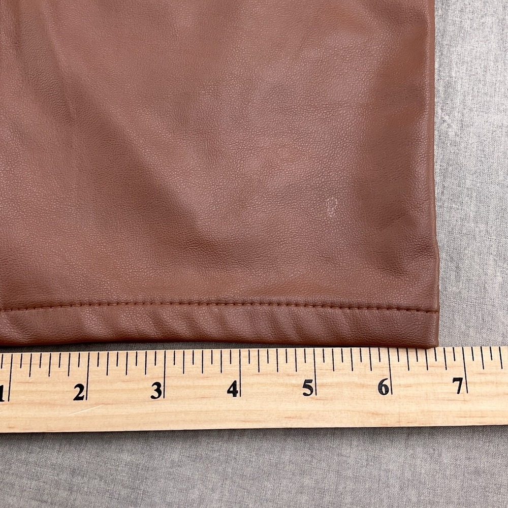 J Jill Pants Women 1XL 36W 30L‎ Brown Hickory Faux Leather Pull On Stretch NWT - Picture 9 of 12